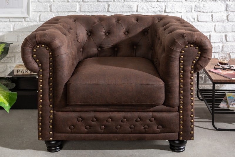 Sessel Chesterfield II vintage braun
