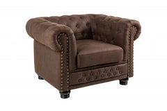 Sessel Chesterfield II vintage braun