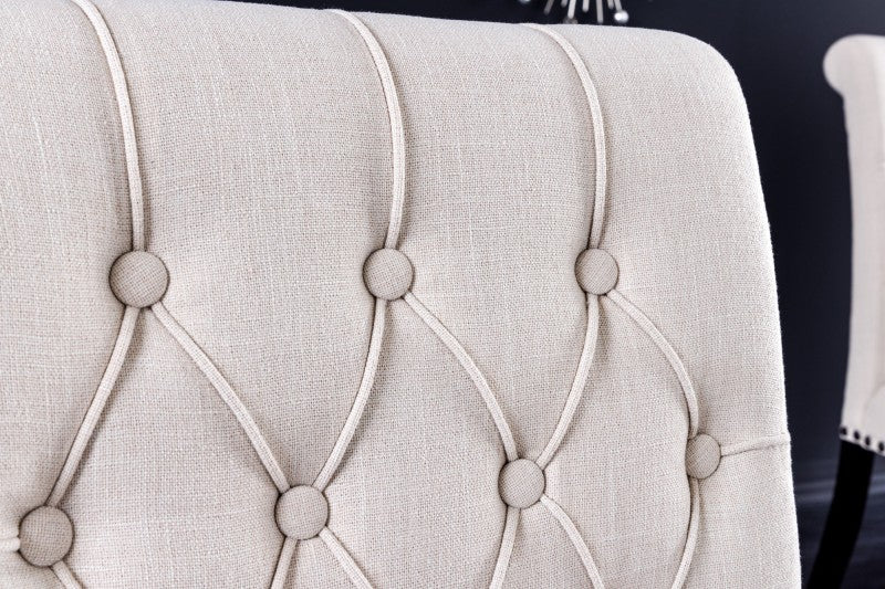 Stuhl Fortress Strukturstoff beige schwarz