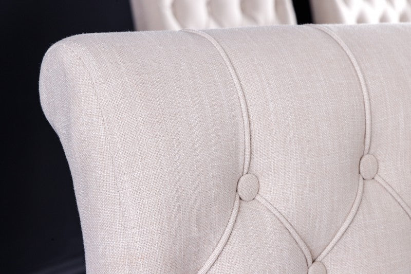Stuhl Fortress Strukturstoff beige mit Armlehne