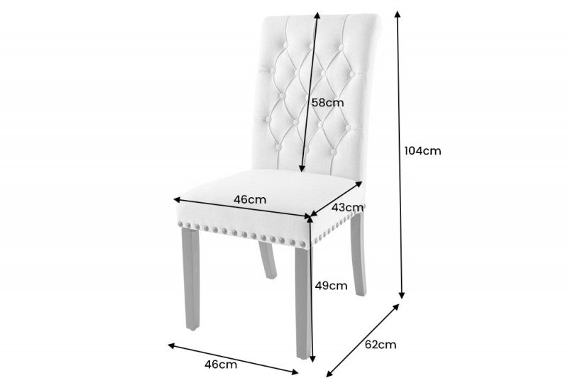 Stuhl Fortress Strukturstoff beige schwarz