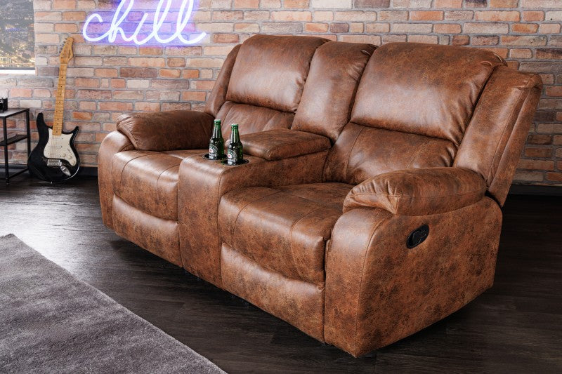 Kinosessel Hollywood 2er antik braun