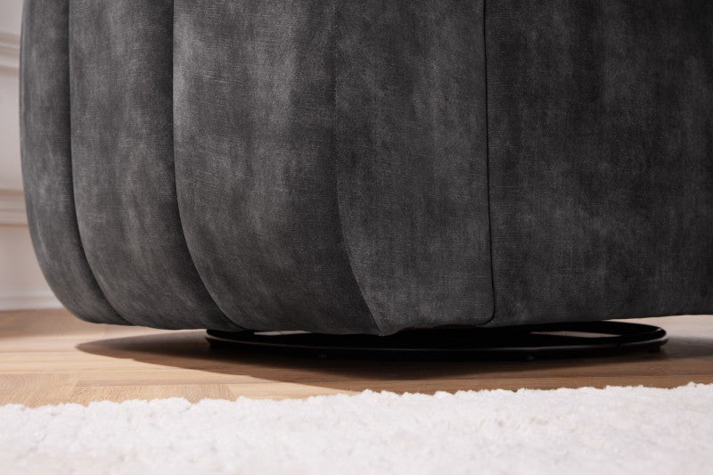 Sessel Atlantis 360° drehbar Samt dunkelgrau