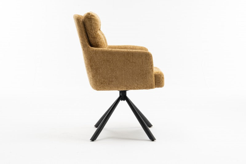 Retro Stuhl Grand Henry senfgelb drehbar
