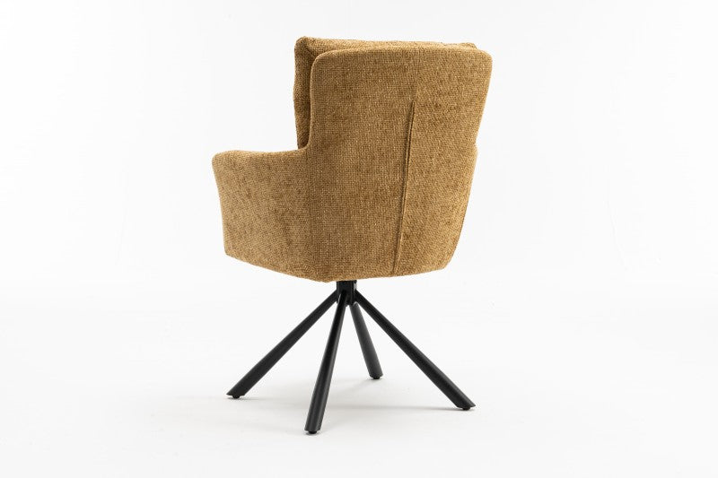 Retro Stuhl Grand Henry senfgelb drehbar