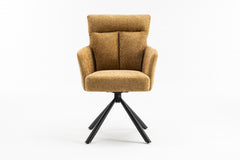 Retro Stuhl Grand Henry senfgelb drehbar 360 Grad Bonellfederkern