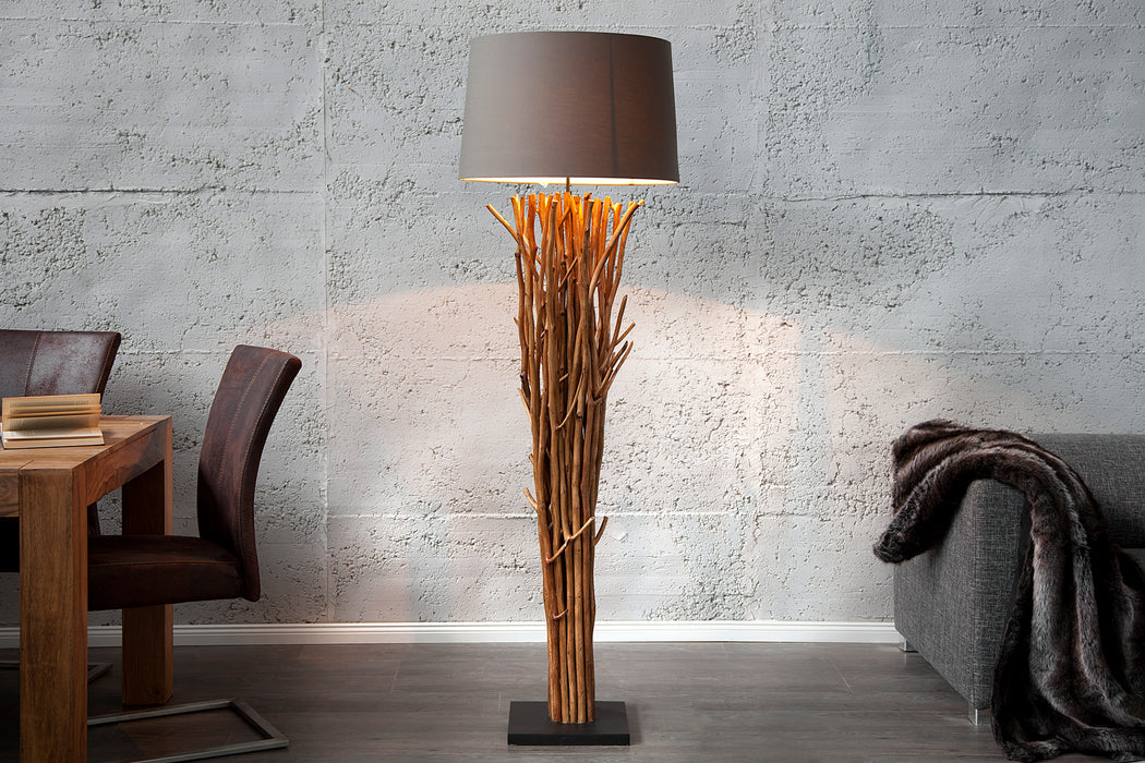 Stehleuchte aus Treibholz Bliss 175cm braun
