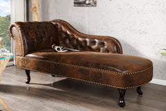 Recamiere Chesterfield braun Antik Look