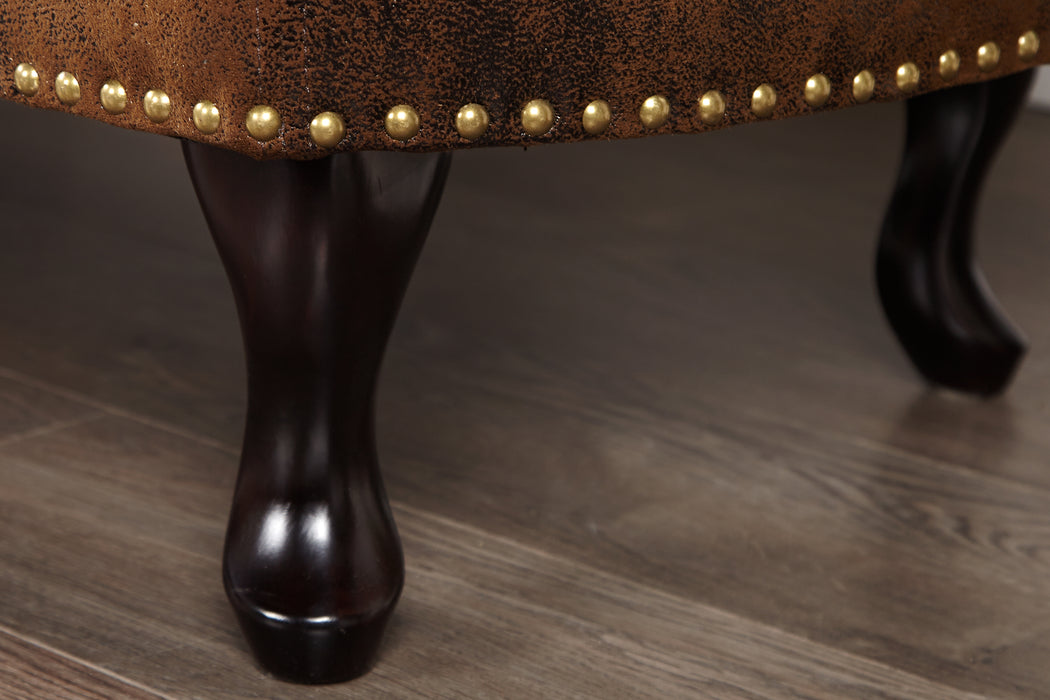 Recamiere Chesterfield braun Antik Look