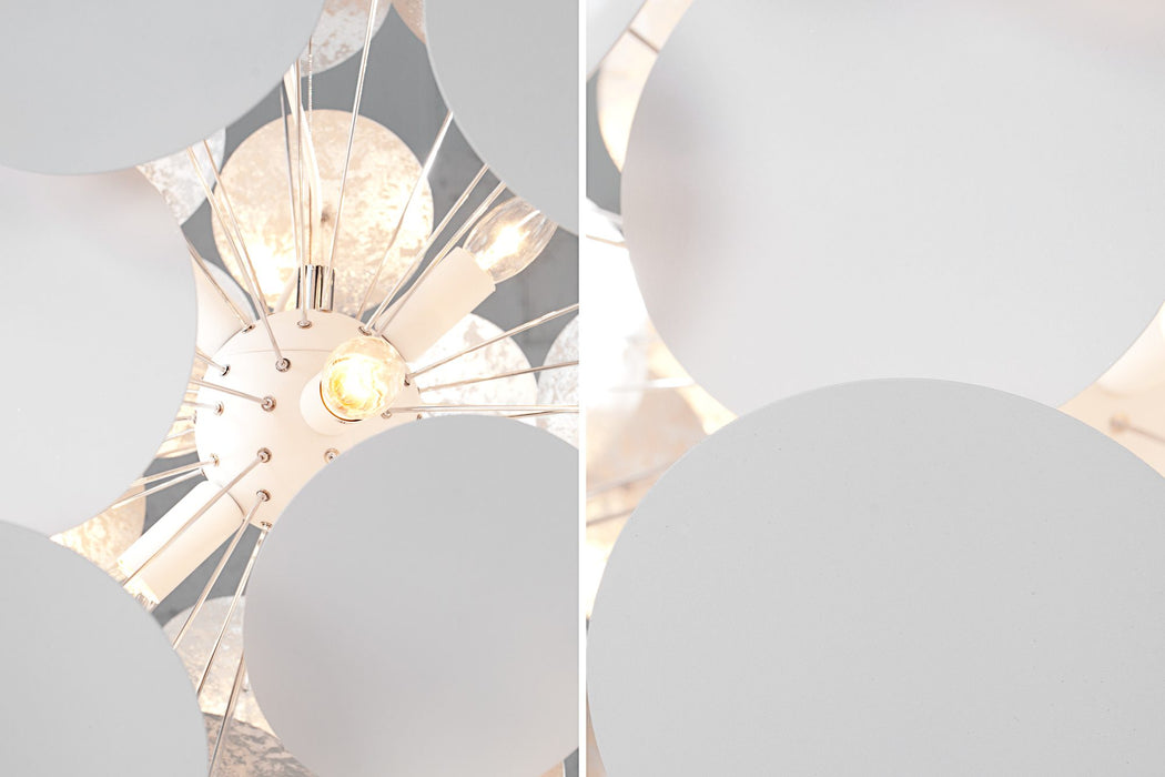 Hängeleuchte Blüten - weiss silber