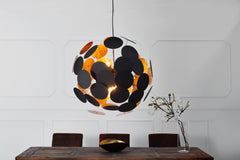 Hängeleuchte Blüten schwarz gold Kronleuchter elegant