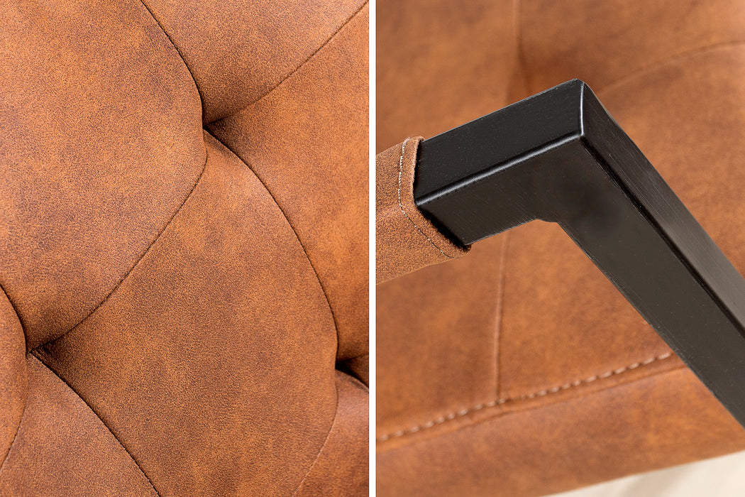 Freischwinger Cambridge Cognac Armlehne