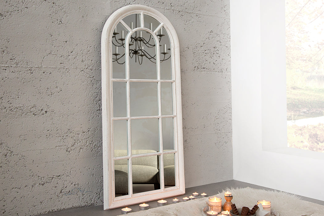 Wandspiegel Ranch 140cm Grau Vintage Weiss