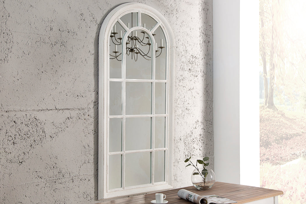 Wandspiegel Ranch 140cm Grau Vintage Weiss