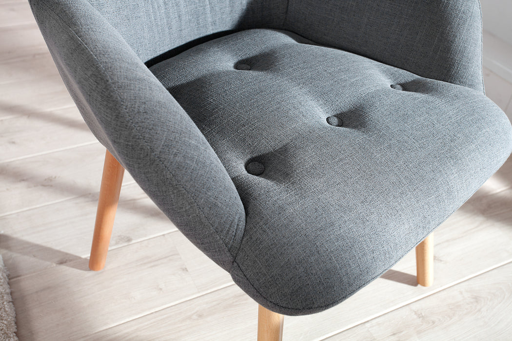 Set Sessel und Hocker Nordica grau