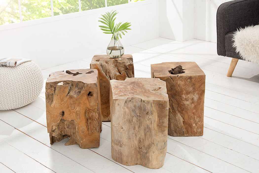 Hocker Timber 40cm aus Teakholz