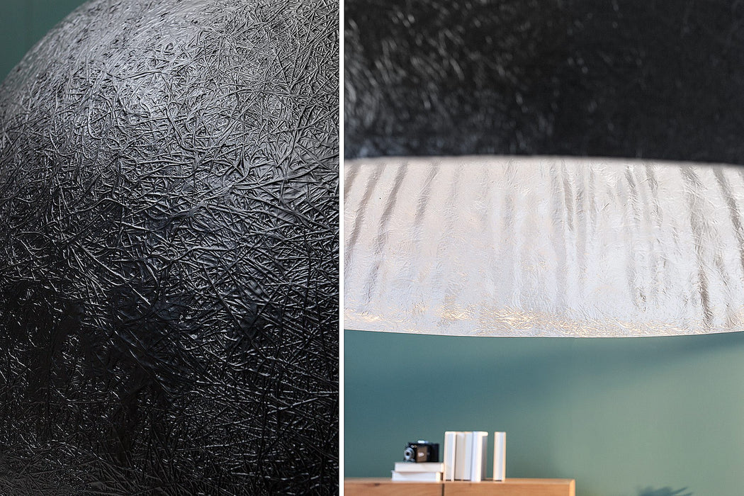 Hängeleuchte Glanz - schwarz silber 70cm