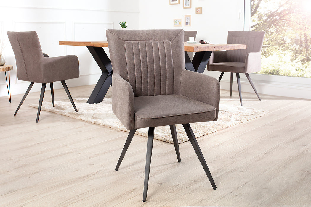 Stuhl Coupe antik grau taupe