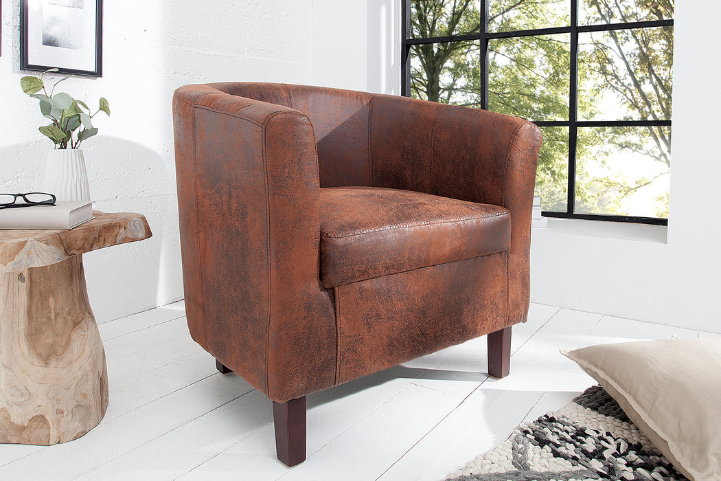 Sessel Fitzgerald whisky braun