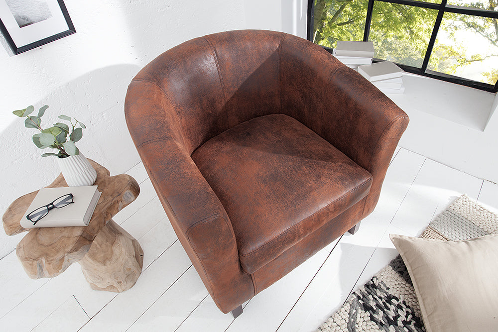 Sessel Fitzgerald whisky braun
