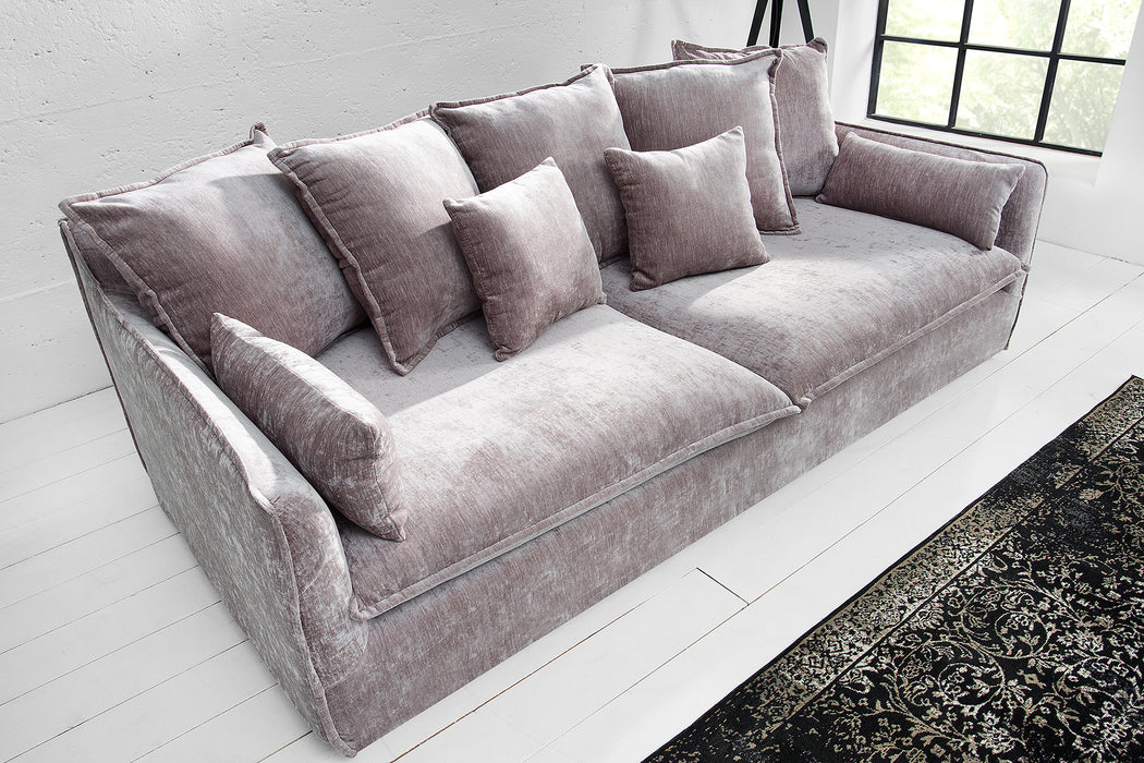 Sofa Clouds 3er Taupe Samt