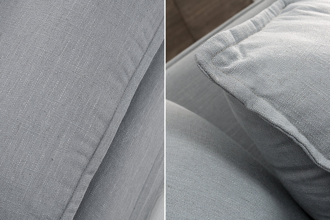 Eck-Sofa Clouds 255cm Leinen grau