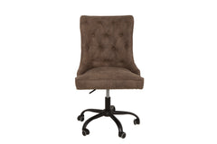 Bürostuhl Proper vintage braun Chesterfield-Steppung Mikrofaser