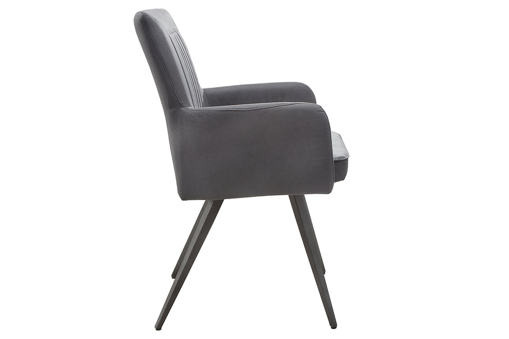 Stuhl Coupe vintage grau Federkern
