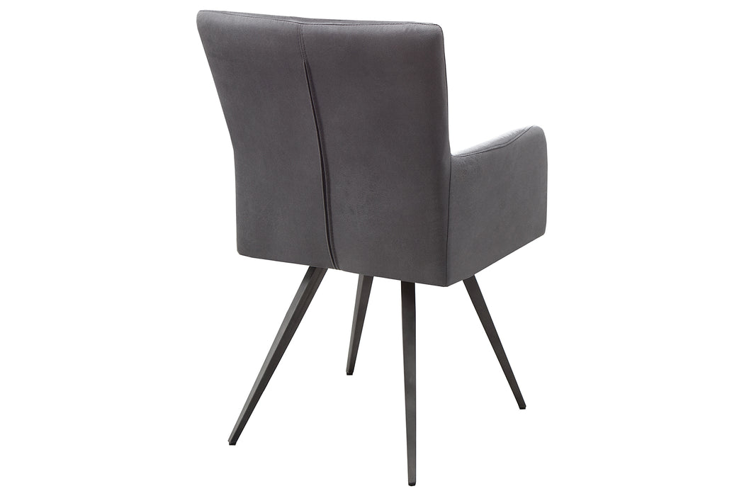 Stuhl Coupe vintage grau Federkern