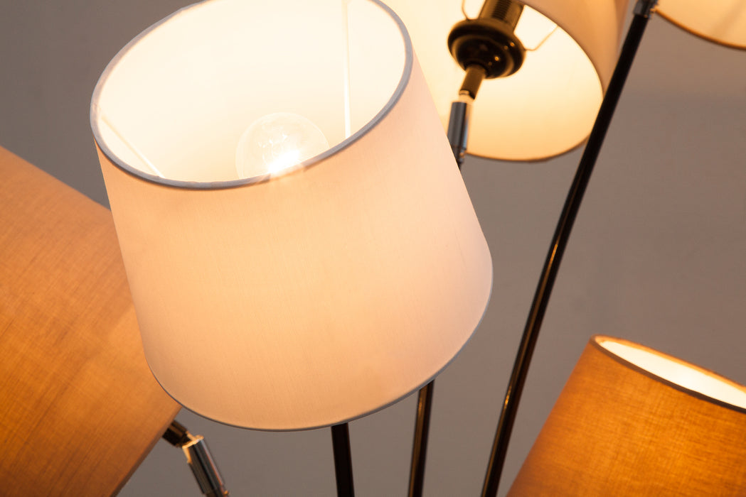Stehleuchte Elegant weiss beige braun