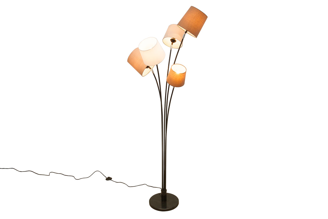 Stehleuchte Elegant weiss beige braun