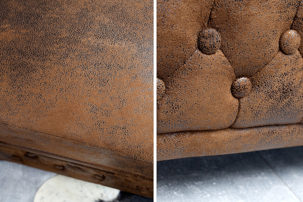 Sessel Chesterfield braun Antik Look