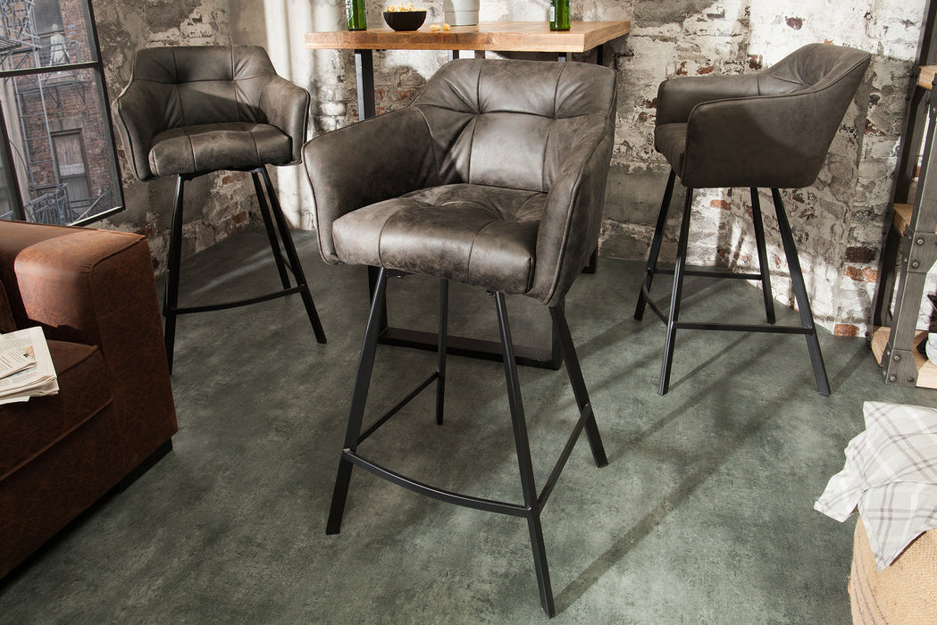 Barstuhl Penthouse taupe grau Armlehne