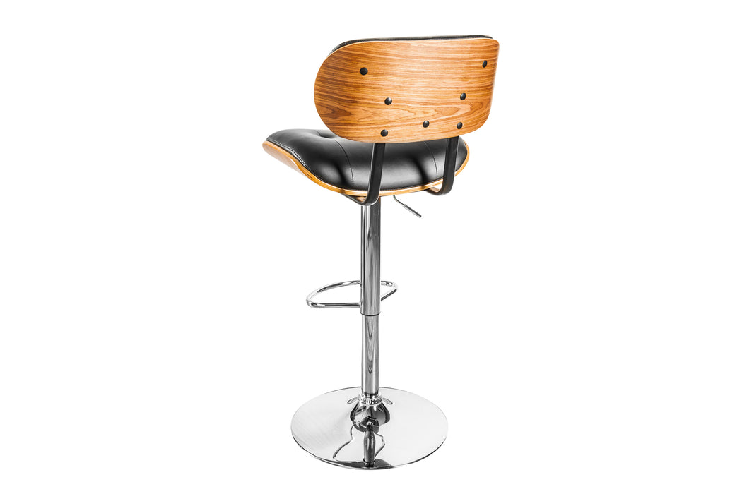 Barhocker Elegante 115cm schwarz Walnuss