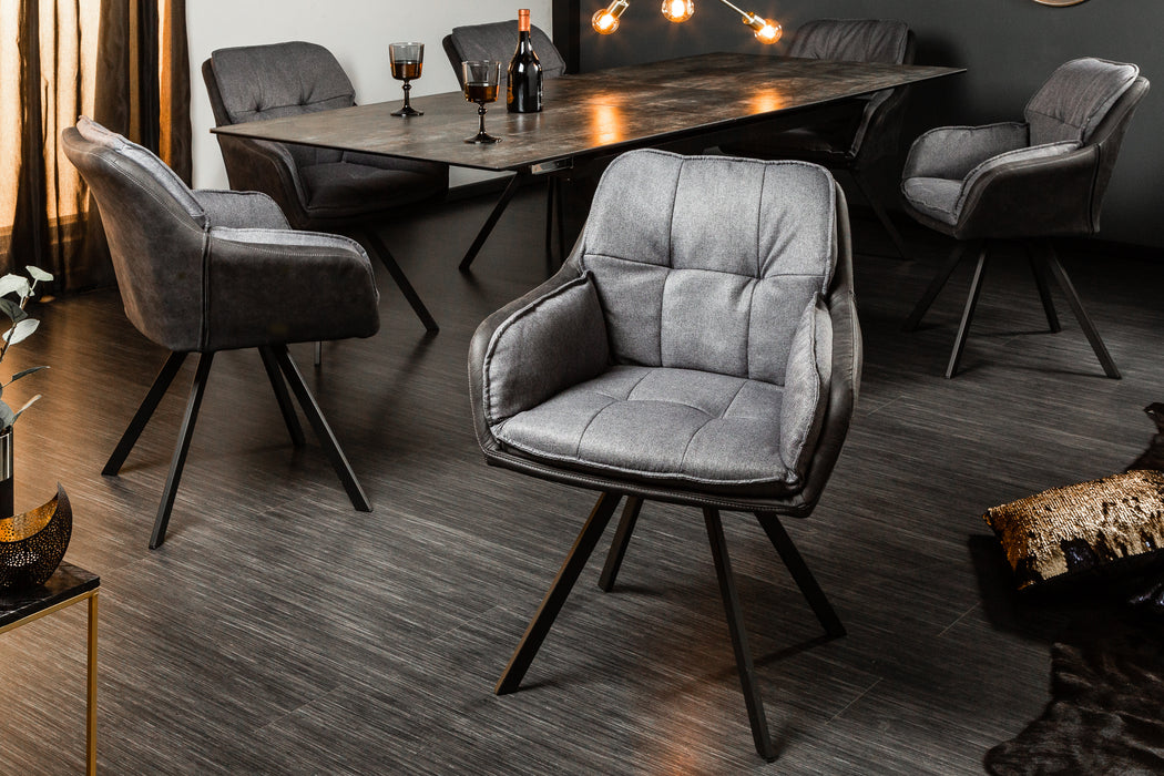 Stuhl Recliner grau anthr. Armlehne