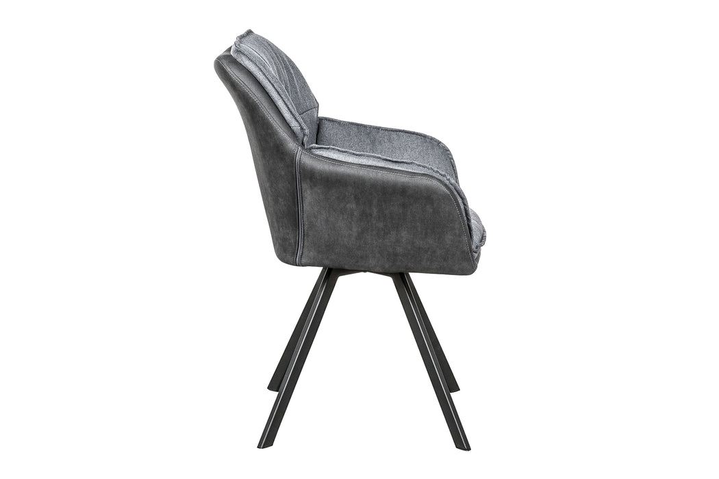 Stuhl Recliner grau anthr. Armlehne