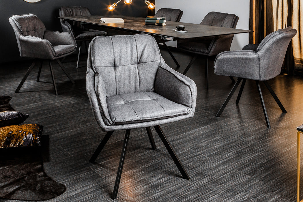 Stuhl Recliner grau Armlehne