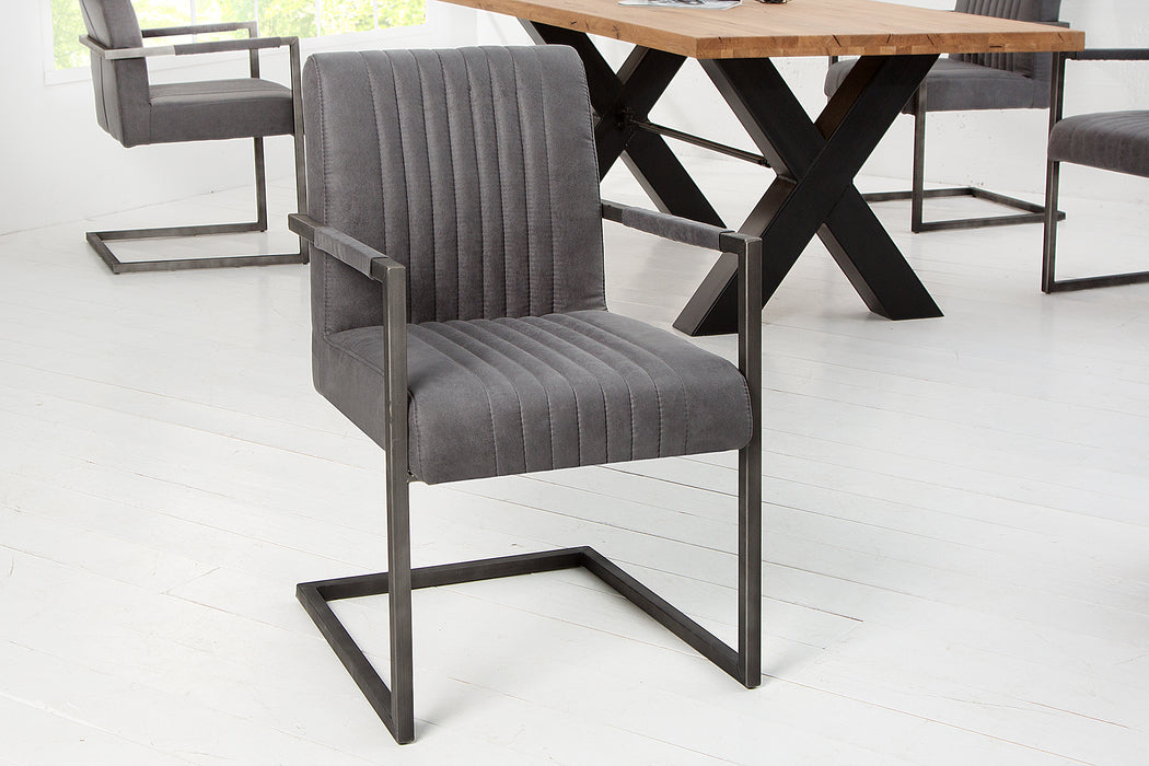 Freischwinger Grand Hudson Vintage Grau Arml.
