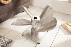 Couchtisch Tide 85cm silber Gestell inkl Glasplatte