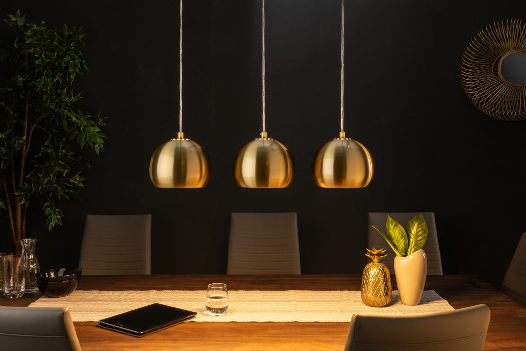 Hängeleuchte Goldball 3er