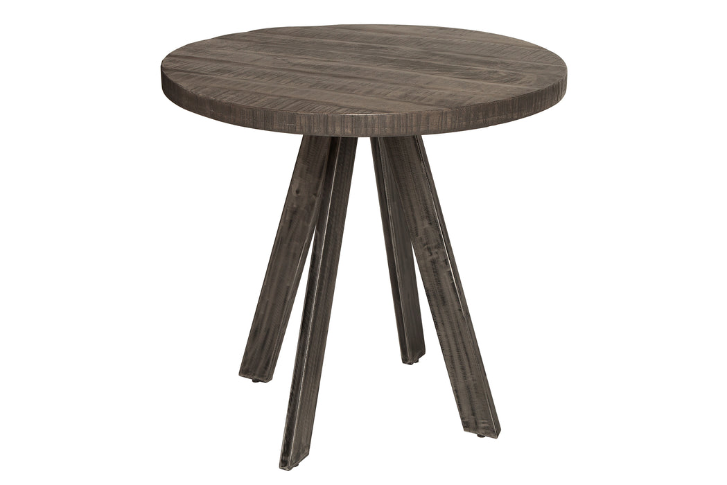 Esstisch Blacksmith 80cm Rund Grau Mango