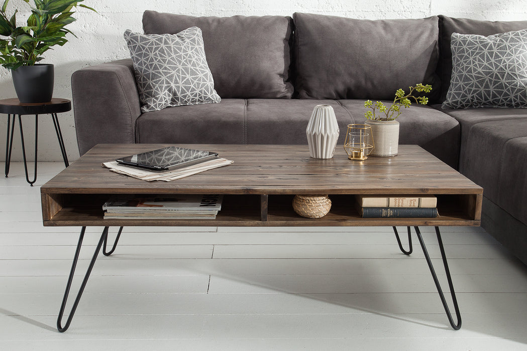 Couchtisch Val Ferret 110cm grau Akazie
