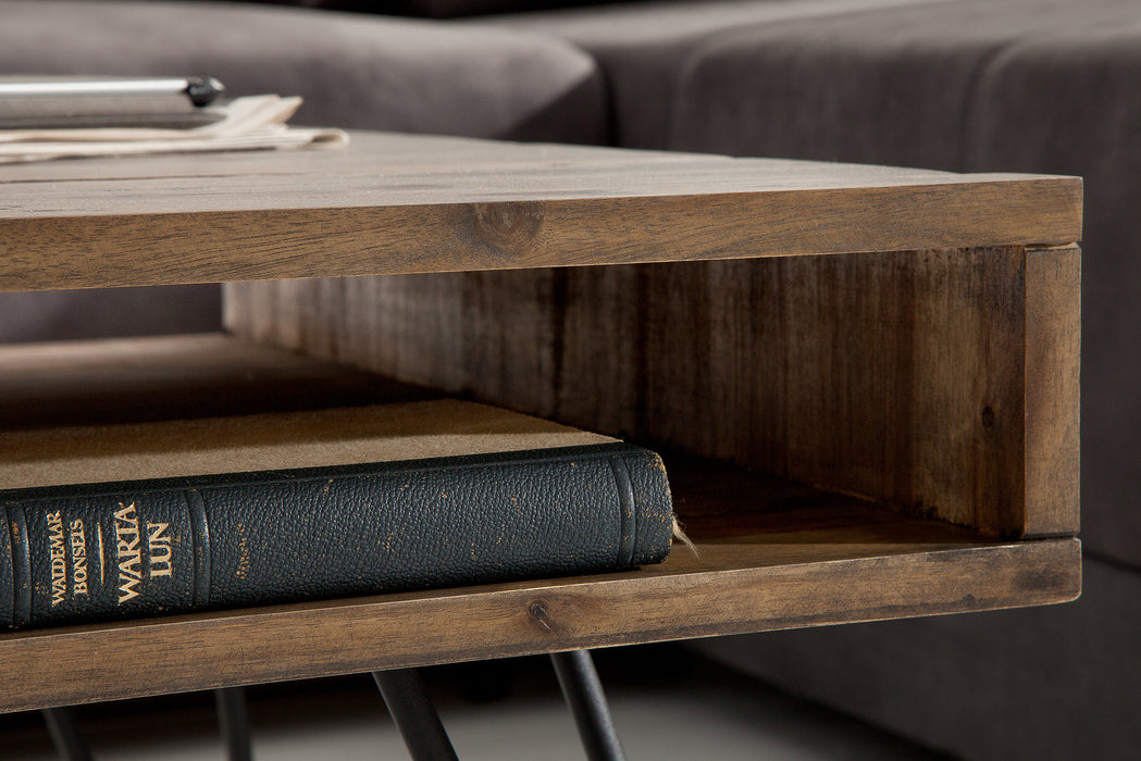 Couchtisch Val Ferret 110cm grau Akazie