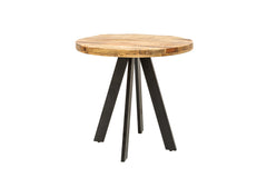 Esstisch Blacksmith 80cm Rund Natur Mango