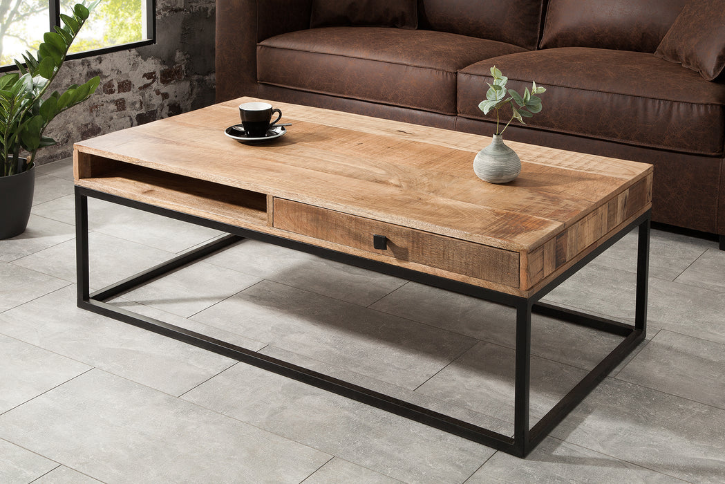 Couchtisch Blacksmith 100cm natur Mango