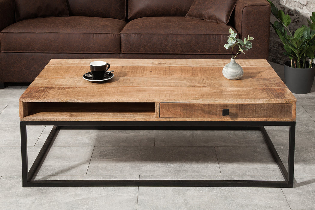 Couchtisch Blacksmith 100cm natur Mango