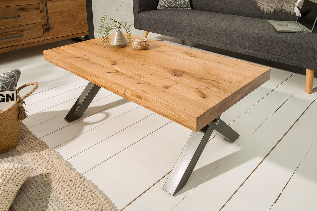 Couchtisch Lötschtal 110cm Wildeiche 60mm