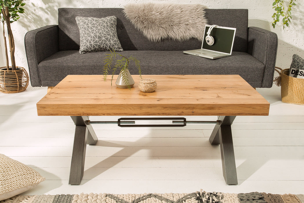 Couchtisch Lötschtal 110cm Wildeiche 60mm