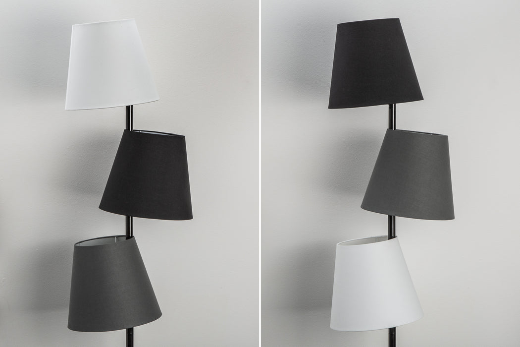 Stehleuchte Elegant 163cm schwarz grau
