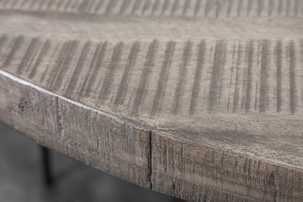 Esstisch Blacksmith 120cm Rund Grau Mango